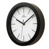 Heritage 10 Inch Squat 2 Plain Black Wall Clock