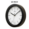 Heritage 10 Inch Squat 2 Plain Black Wall Clock