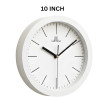 Heritage 10 Inch Squat 2 Plain White Wall Clock