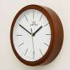 Heritage 10 Inch Squat 2 Plain Brown Wall Clock