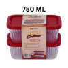 Crinkle Food Storage Container Pack of 2 – 750ml Each