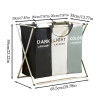 3 Compartment Foldable Laundry Storage Basket