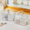 Cotton Swab & Cotton Pad Holder With 3 Compartments