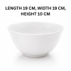 Melamine 7.5 Inch Large White Serving Bowl