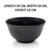 Melamine 7.5 Inch Large Black Serving Bowl