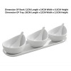 Melamine 7 PCS White Serving Set OF Bowls And Soup Spoons With Tray