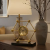 Hexagon Mantel Marble Clock Elegant Decorative Table Clock