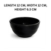 Melamine 4.5 Inch Black Tulip Serving Bowl