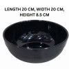 Melamine 8 Inch Black Tulip Serving Bowl