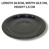 Melamine 6.5 Inch Black Tulip Saucer