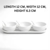 Melamine 7 PCS White Tulip Serving Soup Set With Tray