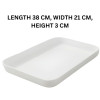 Melamine White Large Serving Tray
