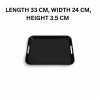 Melamine Black Small Square Serving Tray