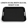 Melamine Black Large Square Serving Tray