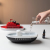 Steam Ship Aroma Diffuser LED Mist Humidifier with Flame Effect