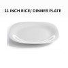 Melamine 11 Inch White Serving Plate