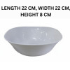 Melamine 9 Inch White Serving Bowl