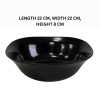 Melamine 9 Inch Black Serving Bowl