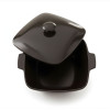 Melamine Black Square Serving Bowl With Lid