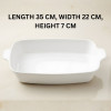 Melamine White Rectangle Serving Bowl