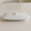 Melamine White Rectangle Serving Bowl's Lid