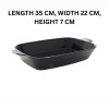 Melamine Black Rectangle Serving Bowl