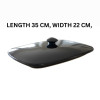 Melamine Black Rectangle Serving Bowl's Lid