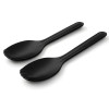 Melamine Black Serving Rice Flat Spoon