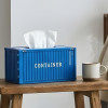 Cargo Container Design Tissue Box Organizer