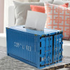 Cargo Container Design Tissue Box Organizer