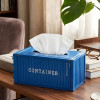 Cargo Container Design Tissue Box Organizer