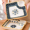 Dumpling Plate With Vinegar Dish Household Ceramic Serving Plate
