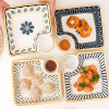 Dumpling Plate With Vinegar Dish Household Ceramic Serving Plate