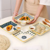 Dumpling Plate With Vinegar Dish Household Ceramic Serving Plate