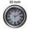 Heritage 22 Inch Dynamite Silver 3D Wall Clock