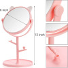 360° Rotating Cat Shape Tabletop Makeup Mirror