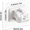 Pack of 2 Transparent PVC Adhesive Curtain Rod Hooks