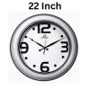 Heritage 22 Inch Dynamite Silver Wall Clock