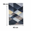Modern Geometric Nappa Leather Bath Mat Non Slip Rubber Mat