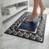 Luxury Border Design Nappa Leather Bath Mat Non Slip Rubber Mat