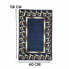Luxury Border Design Nappa Leather Bath Mat Non Slip Rubber Mat