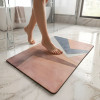 Nordic Pastel Geometric Nappa Leather Bath Mat