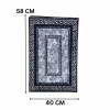 Majestic Greek Key Nappa Leather Bath Mat Non Slip Rubber Mat