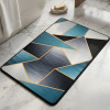 Abstract Oceanic Geometric Nappa Leather Bath Mat