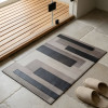 Nordic Abstract Block Nappa Leather Bath Mat