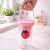 Glass Sipper Cup Drinking Cup with Straw