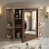 Plastic Washroom Cabinet with Attached Mirror Bathroom Storage Organizer