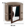 Plastic Washroom Cabinet with Attached Mirror Bathroom Storage Organizer