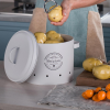 White Metal Vegetable Storage Canister Set (3PCS Set)