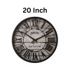 Heritage 20 Inch Moon Time Gray Roman Wall Clock